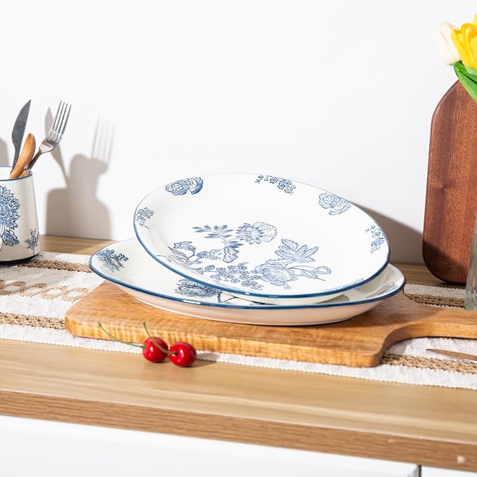 Ceramic Serving Platter, Large Oval Dinner Plates, Large Serving Trays - Image 7