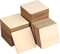 150 Pieces Unfinished Wooden Squares, 4 x 4 Inch Natural Square Wood Cutout by GNIEMCKIN