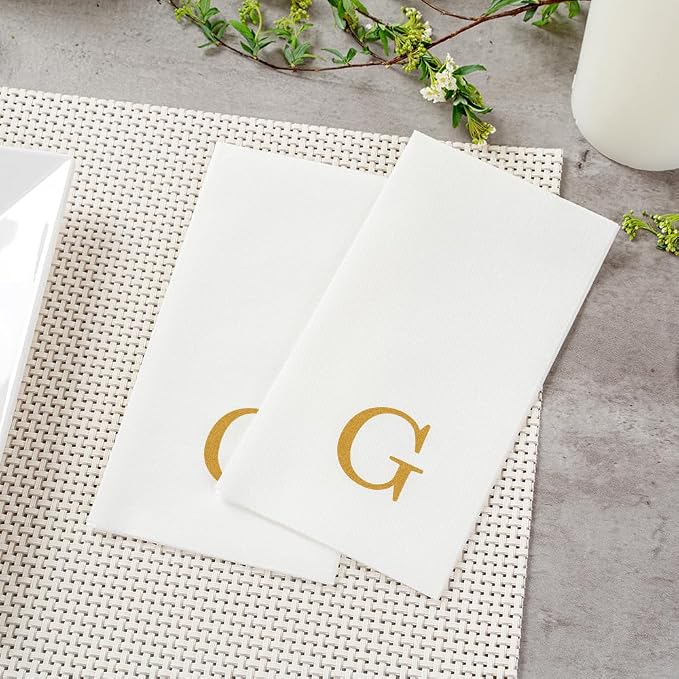 Luxenap 15.8 X 7.9 Inch Linen-Feel Guest Towels, 2000 Lettered Hand Towels - Image 6