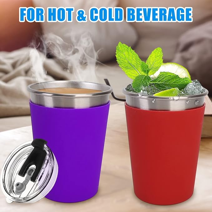 ShineMe Kids Stainless Steel Cups, 12oz Kids Metal Drinking Glasses - Image 3