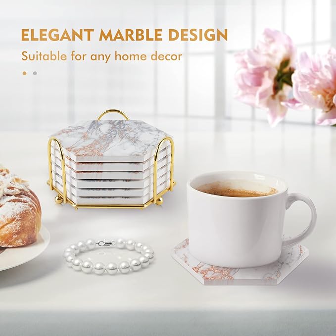 Marble Coasters, Coffee Bar Decor - Image 2