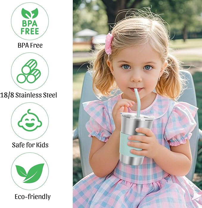 Kids Stainless Steel Cups, 16oz Kids Tumbler - Image 5