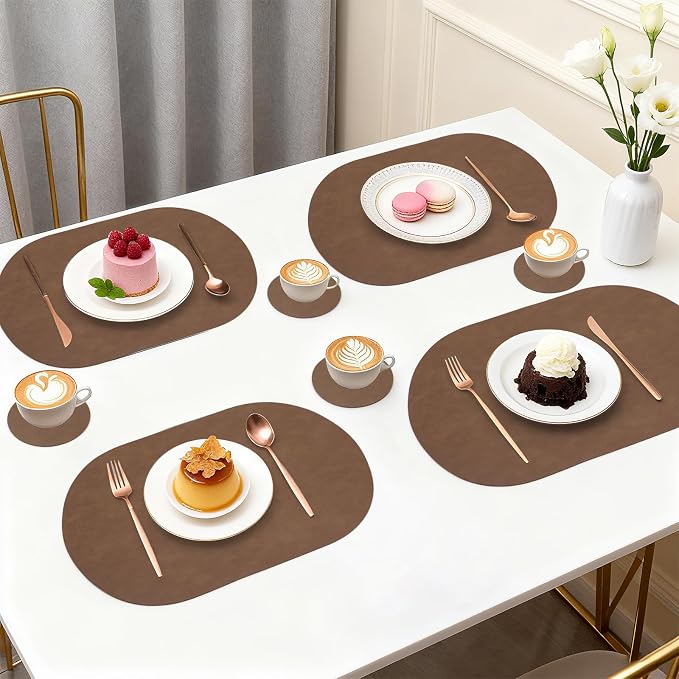Faux Leather Placemats Set of 6 - Image 6