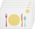 Toddlers Placemats Set of 4, Washable Heat Resistant Placemats by RLCNOT
