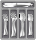 60-Piece Silverware Set with Organizer, AIVIKI Stainless Steel Flatware Set by AIVIKI