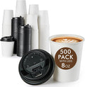 Vplus 500 Pack 8 OZ Paper Coffee Cups by Vplus