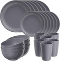 Quatish 24 Piece Plates and Bowls Sets by Quatish