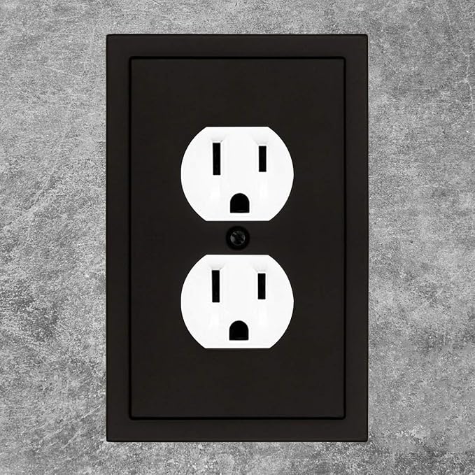 Modern Edge Decorative Wall Plate Switch Plate Outlet Cover, Durable Solid Zinc - Image 4
