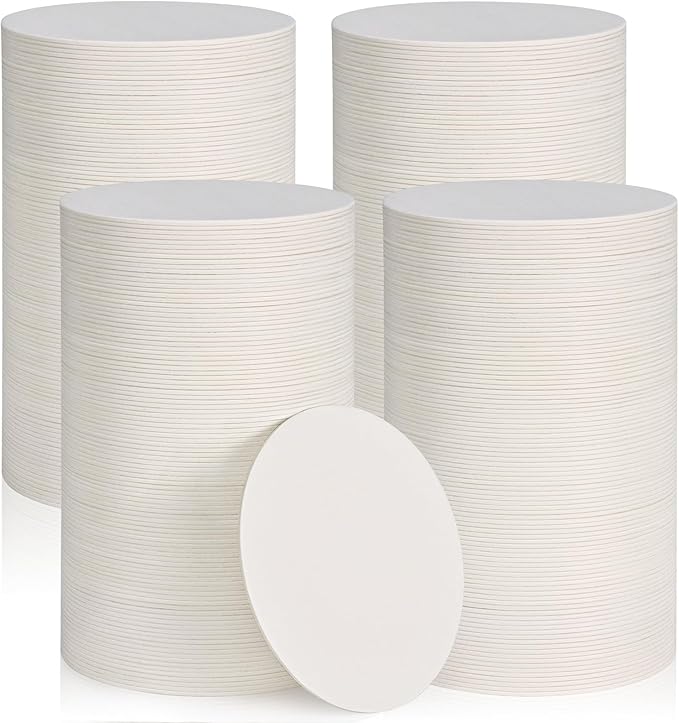 400 PCS Disposable Paper Coasters, Thickened 1.5mm 4 Inch Cardboard Blanks | by GOHDODD