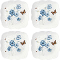 Lenox 894309 Butterfly Meadow Square 4-Piece Dinner Plates by Lenox