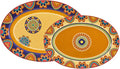Bico Tunisian 16 plus 14 inch Oval Platters Set, Microwave and Dishwasher Safe by Bico