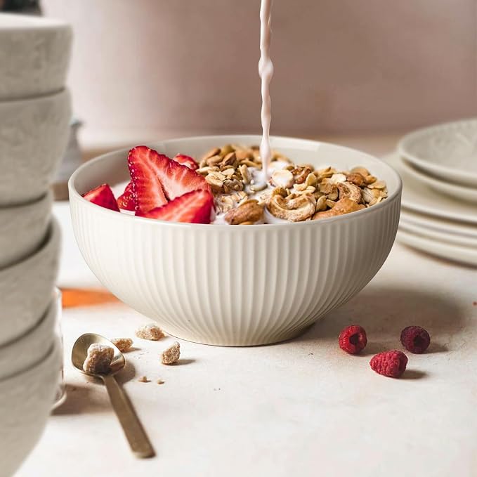 Cereal Bowls 26 OZ, Ceramic Soup Bowls - Image 8