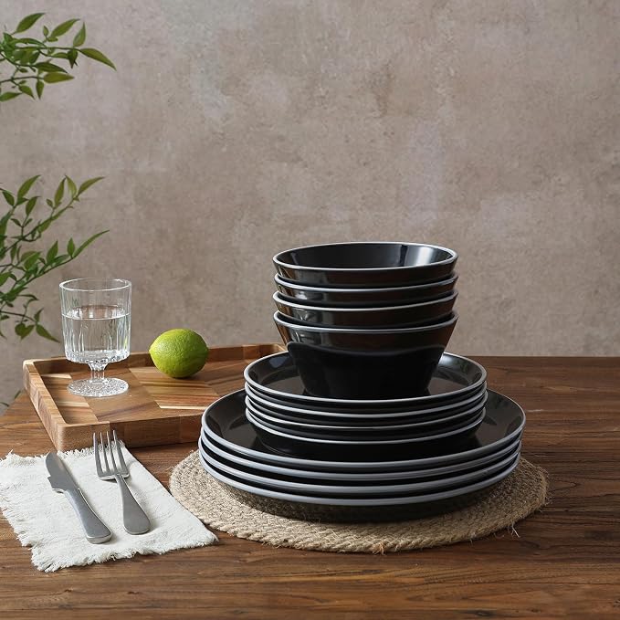 Famiware Saturn Dinnerware Sets, Ceramic Plates and Bowls - Image 5