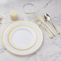 BESTVIP 450PCS Gold Dinnerware Set by Bestvip