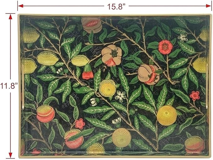 15.8" x 11.8" Black Plastic Serving Tray - Image 3