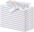 P Pothuiny 12 Pcs White Satin Napkins 17 x 17 Inch, Satin Cloth Napkins | by P+Pothuiny