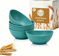 10oz Wheat Straw Bowls Set of 6, Unbreakable Plastic Bowls Reusable by BUSOKIP