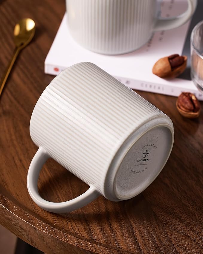 famiware Coffee Mug Set for 8, Star 16 oz Catering Mugs Cup Set - Image 6