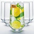 WARMEST SPIRIT Crystal Beverage Glasses- Set of 6- Hexagon Design – 16oz Beer by WARMEST+SPIRIT