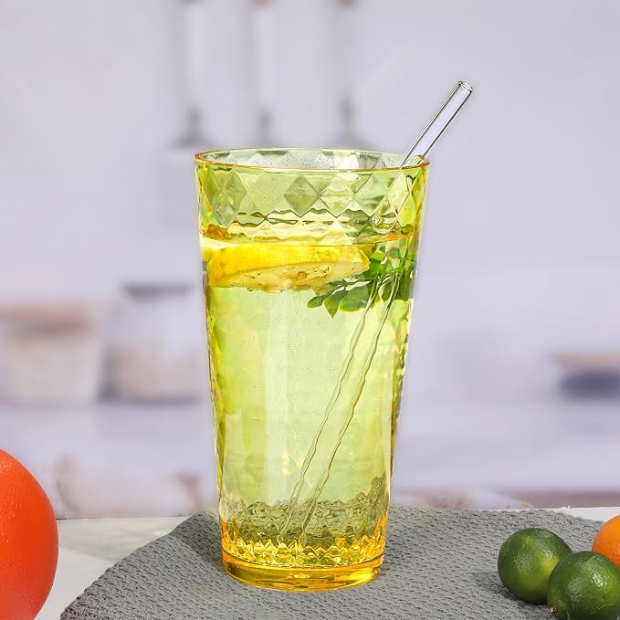 BPA-Free Plastic Tumblers 8 Pack | Reusable Dishwasher Safe | Stackable - Image 5
