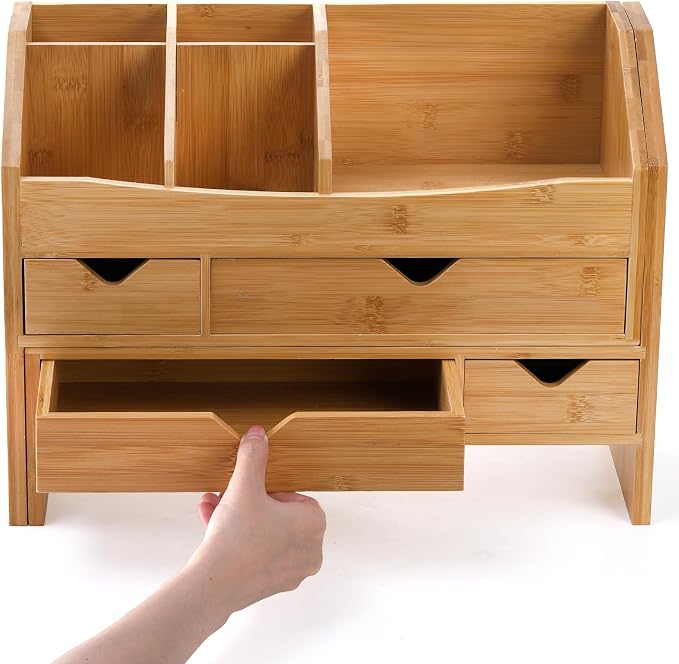 Lawei Bamboo Desk Organizer - Image 5