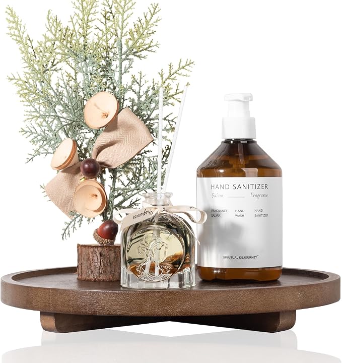 Round Decorative Tray Farmhouse Kitchen Decor Soap Dish, Lightweight, Easy Clean - Image 5