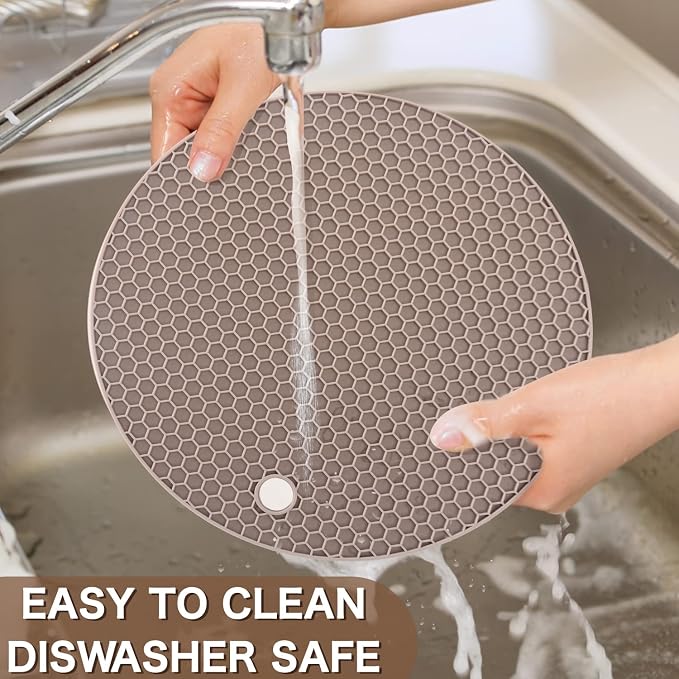 Silicone Trivets for Hot Dishes, Flexible Jar Opener Food Grade Spoon Holder - Image 6