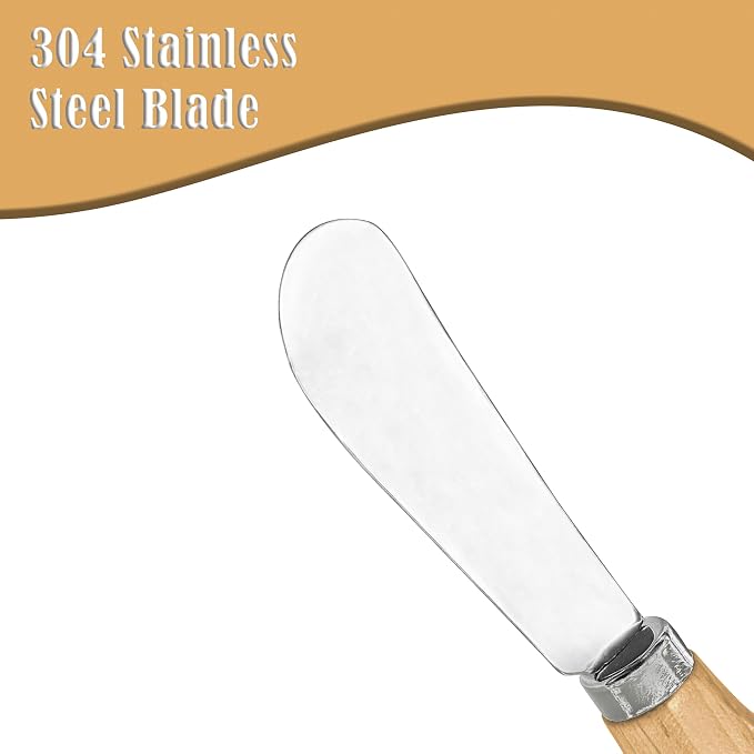 10 Piece Small Cheese Spreader Set, Stainless Steel Butter Spreader, Mini - Image 5