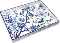 Serving Tray with Handles, 15.7 * 11.8 inches, Plastic Ottoman Tray with by PDUHKO