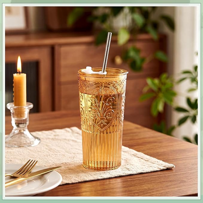 4 Set 20oz Vintage Plastic Tumbler - Image 5