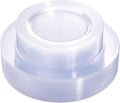 FLOWERCAT 60PCS Clear Plastic Plates by FLOWERCAT