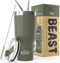 Beast 40 oz Tumbler Stainless Steel Vacuum Insulated Coffee Ice Cup Double Wall by GreensSteel