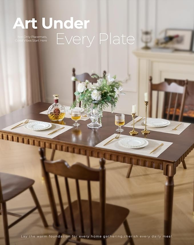 Leetaltree Beige White Placemats Set of 24 - Image 2