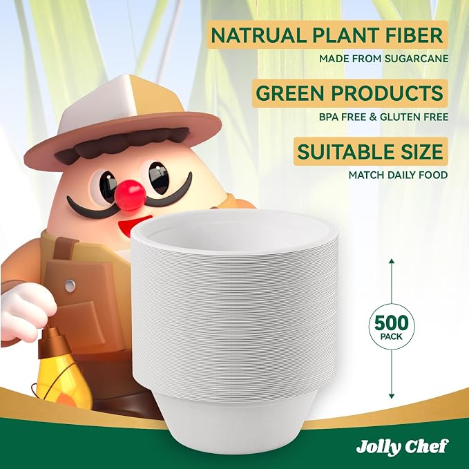 Compostable Disposable Paper Bowl 16 oz Heavy Duty Soup Containers 500 Pack | - Image 6