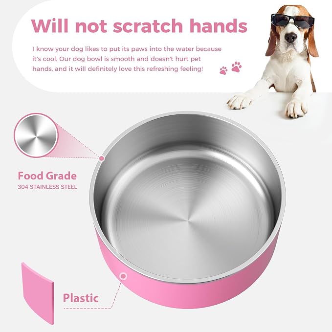 WENBOKMIN Dog Bowl, Stainless Steel Food and Water Bowl, Dishwasher Safe - Image 4