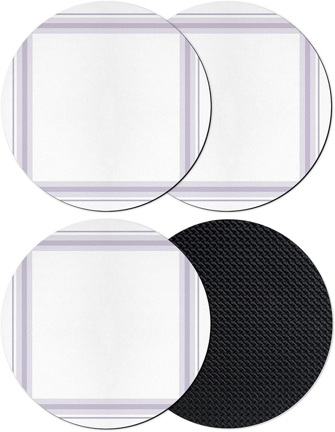 Minimalist Grid Coasters Set of 4 Absorbent Coasters by Unknown