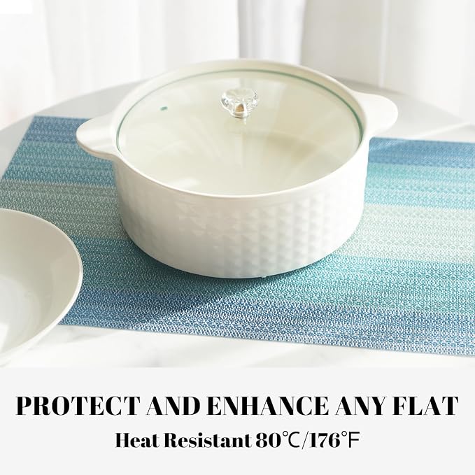Placemats Set of 12 Vinyl/Plastic Woven Place Mats - Image 4