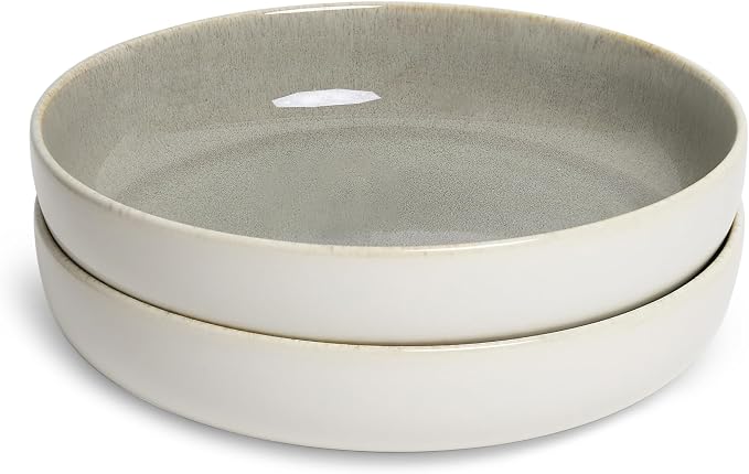 SANGO Resona Moss Large Serving Bowl, 64.25 oz, Salad & Dinner, Big Ceramic by Sango