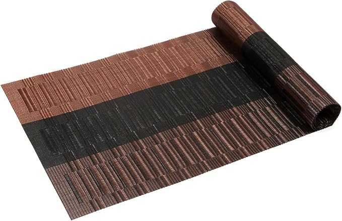SHACOS Table Runners Woven Vinyl PVC Table Runner 12 x 36 inch Wipe Clean - Image 7