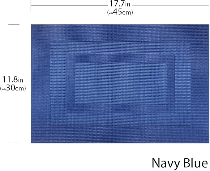 PIGCHCY Placemats Set of 12 Washable Durable Place Mats Vinyl Heat Resistant - Image 2