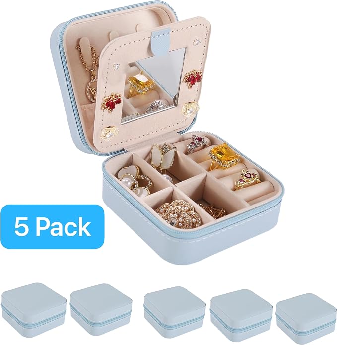 KElofoN Travel jewelry case Travel jewelry box Travel Jewelry Organizer Small - Image 2