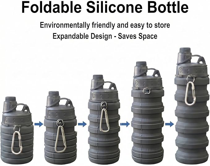 Collapsible Water Bottles Travel water bottle Sports Portable Sport Water - Image 2