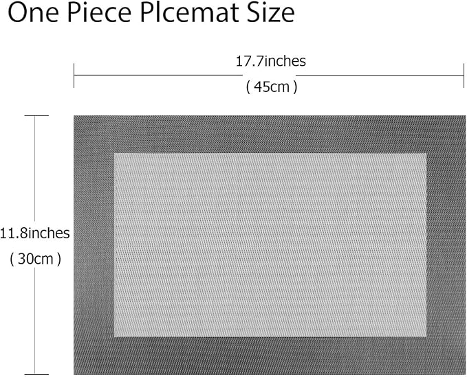 PIGCHCY Placemats Vinyl Washable Table Mats Elegant Non-Slip Placemats - Image 2