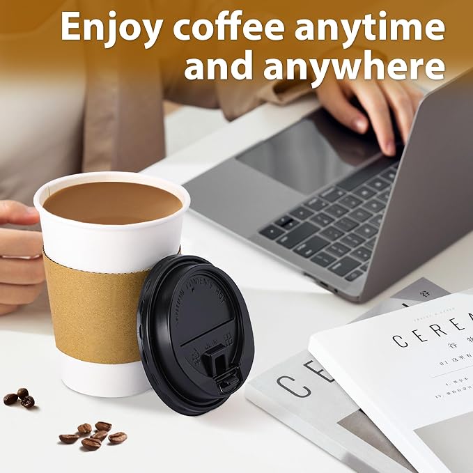 Clawsoff 500 Pack 12 oz Disposable Coffee Cups - Image 4