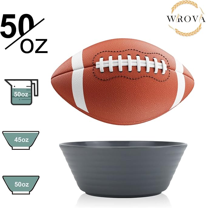 Wheat Straw Bowl Sets, Microwave and Dishwasher Safe Bowls, Super Big Bowl Sets - Image 3