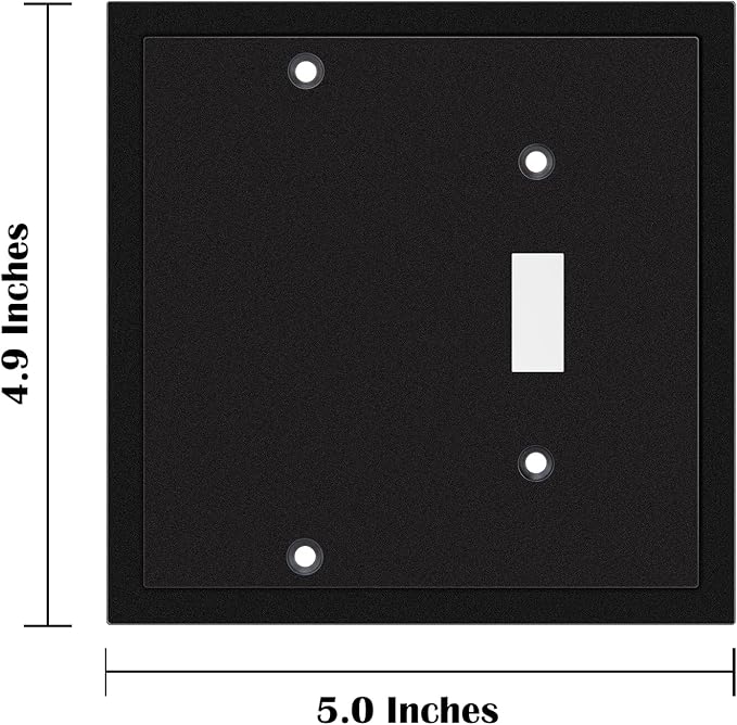 Modern Edge Decorative Wall Plate Switch Plate Outlet Cover, Durable Solid Zinc - Image 3