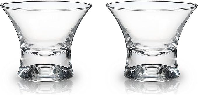Viski Heavy Base Stemless Manhattan Glasses Set of 2 - Image 6