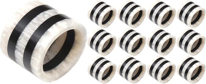 Resin Napkin Rings Set of 12 by ALPHALivingHOME