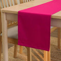 Encasa XO Table Runner, Cotton Canvas Dining Runner 13"x72" | Hot Pink by EncasaXO