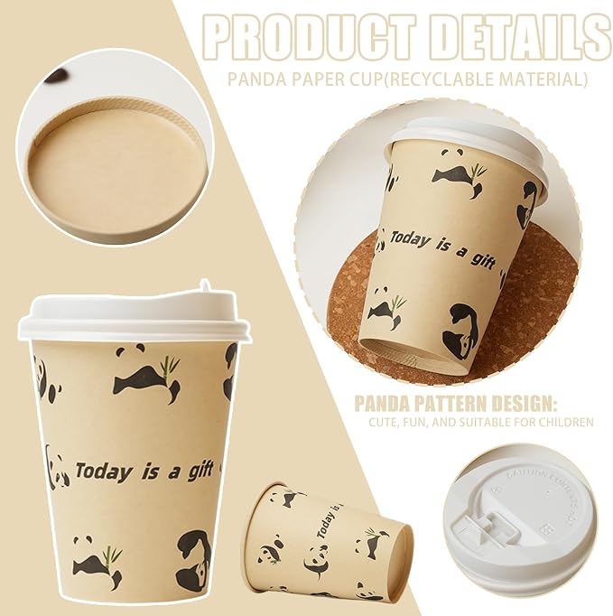 10 OZ 25 Pack Disposable Cups Paper Coffee Cups - Image 4
